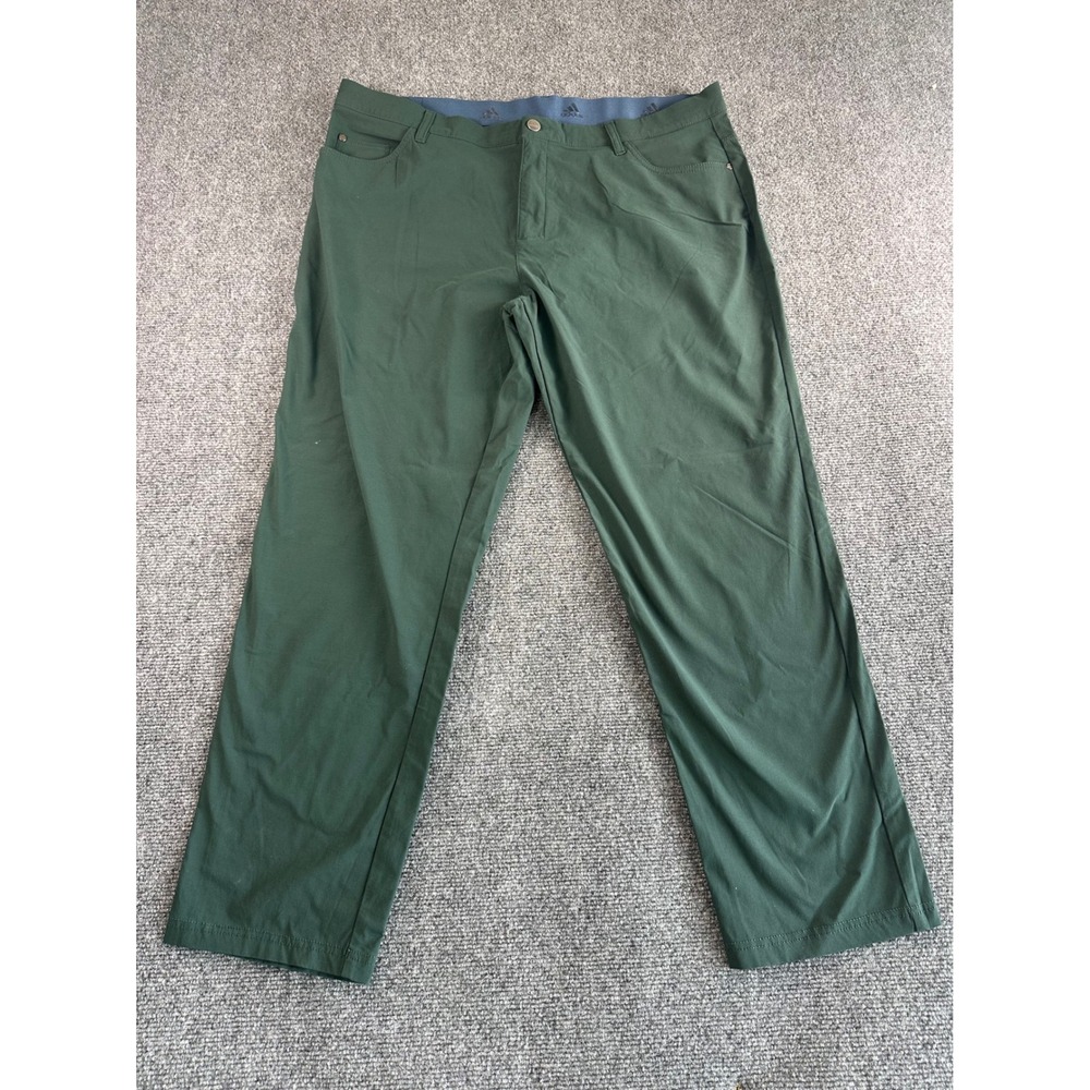 Adidas Golf Go-To 5 Pocket Pants Tapered Fit Green Mens 38x30 Primegreen